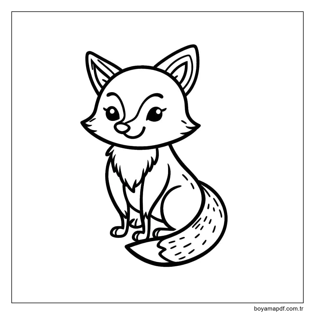 Tilki taslağını çiz Boyama Sayfası