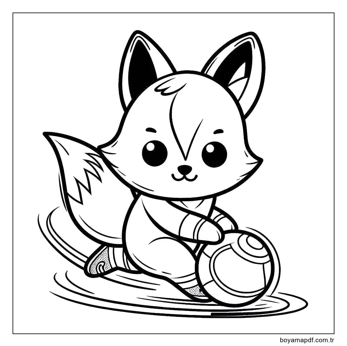 Tilki temel Boyama Sayfası