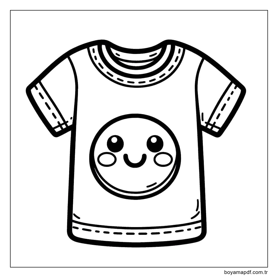 Tişört Temel Boyama Sayfası