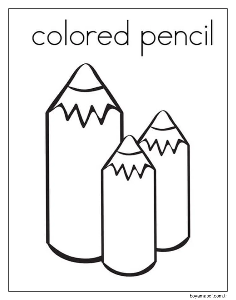 Üç Kalem Boyama Sayfası