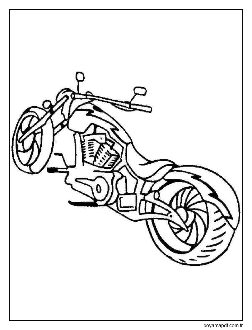 Ücretsiz Bir Motosiklet Boyama Sayfası