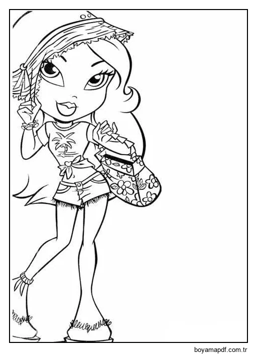 Ücretsiz Bratz Anahat Boyama Sayfası