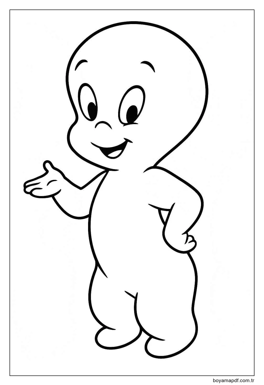 Ücretsiz Yazdırılabilir Casper Boyama Sayfası