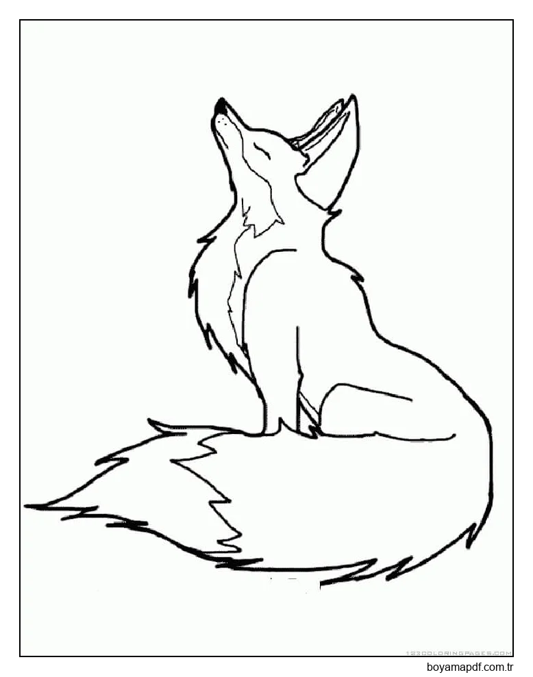 Uluyan Tilki Boyama Sayfası