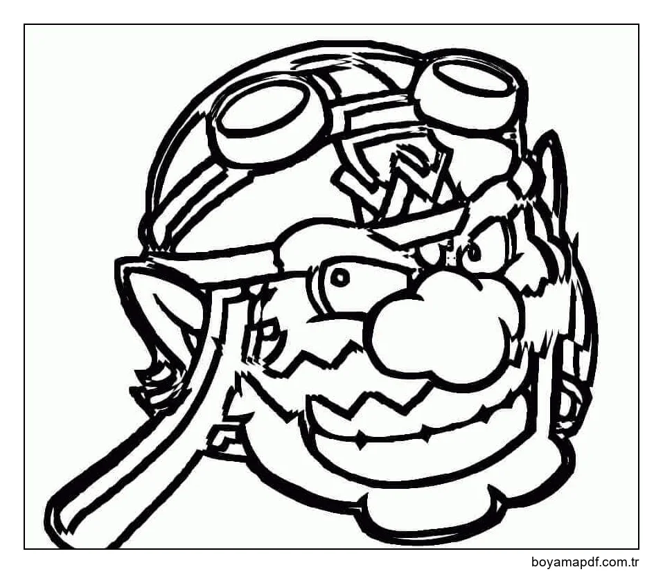 Wario Kafa Boyama Sayfası