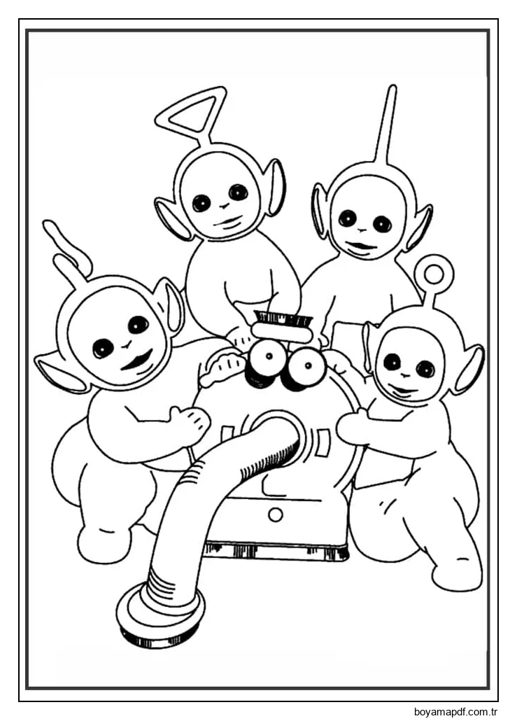 Yaramaz Teletabiler Boyama Sayfası