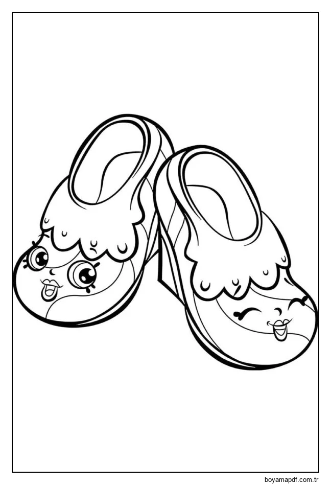 Yaşayan Ayakkabı Boyama Sayfası