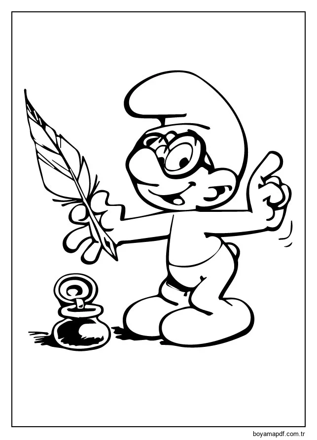 Yazar şirin Boyama Sayfası