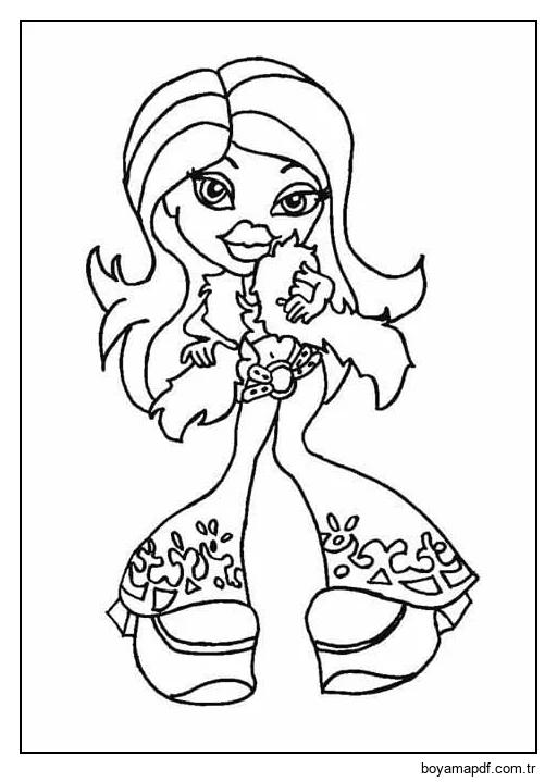 Yazdırılabilir Bratz Boyama Sayfası