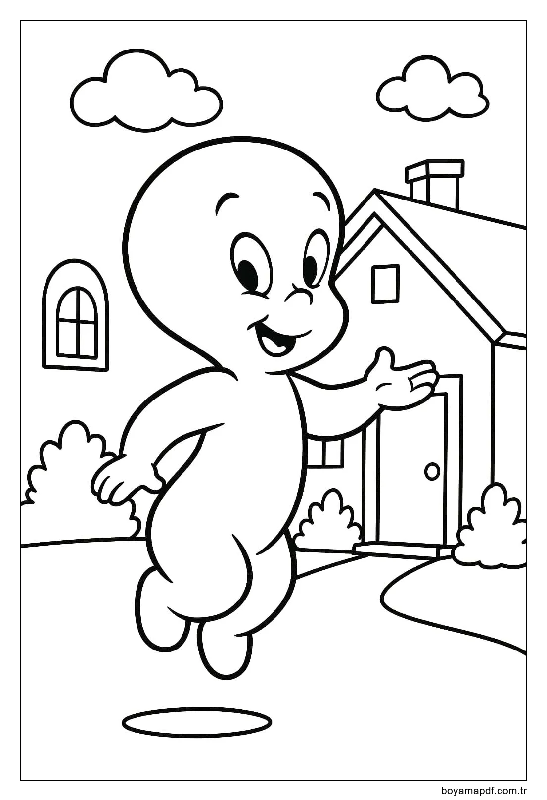 Yazdırılabilir Casper Boyama Sayfası