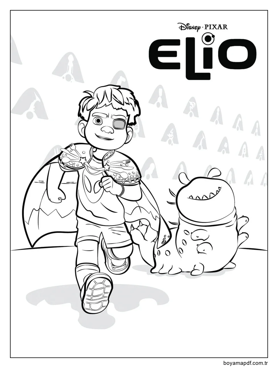 Yazdırılabilir Elio Boyama Sayfası