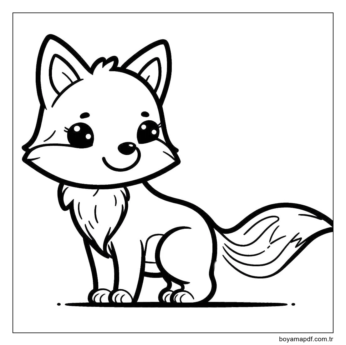 Yazdırılabilir tilki çizimi Boyama Sayfası
