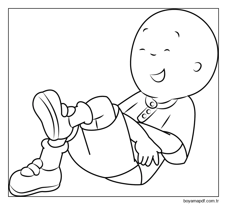 Caillou Gülüyor Boyama Sayfası