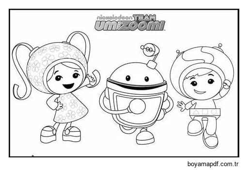 Çocuklar İçin Ücretsiz Takım Umizoomi Boyama Sayfası