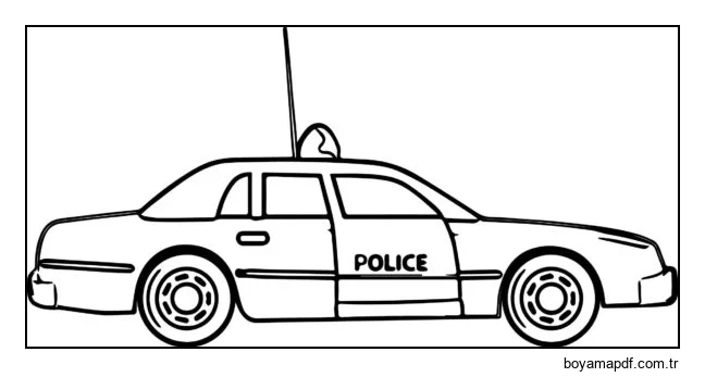 Devriye arabası. Boyama Sayfası