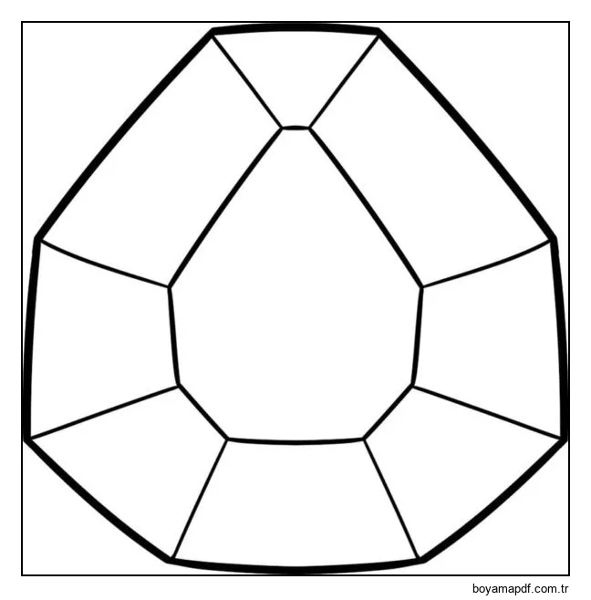 Elmas - Minecraft'taki en nadir mücevher Boyama Sayfası