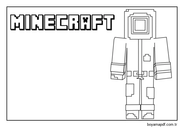 Kalamar Oyunundan Minecraft Muhafızı boyama oyunu Boyama Sayfası