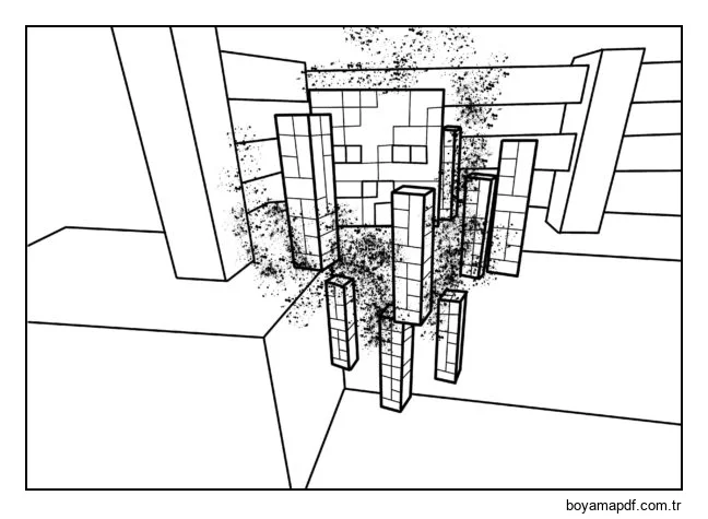 Karanlık ahtapot Boyama Sayfası