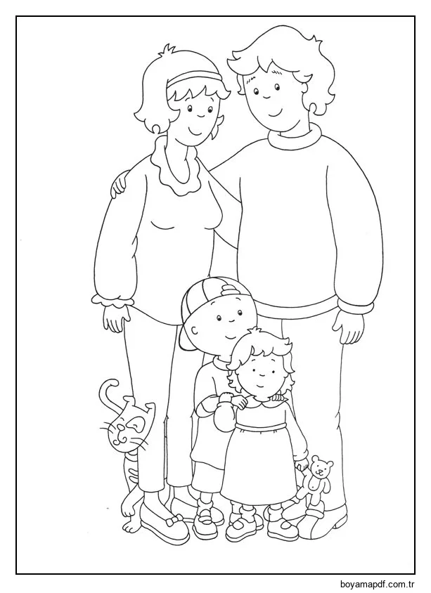 Kayu Ailesi Boyama Sayfası