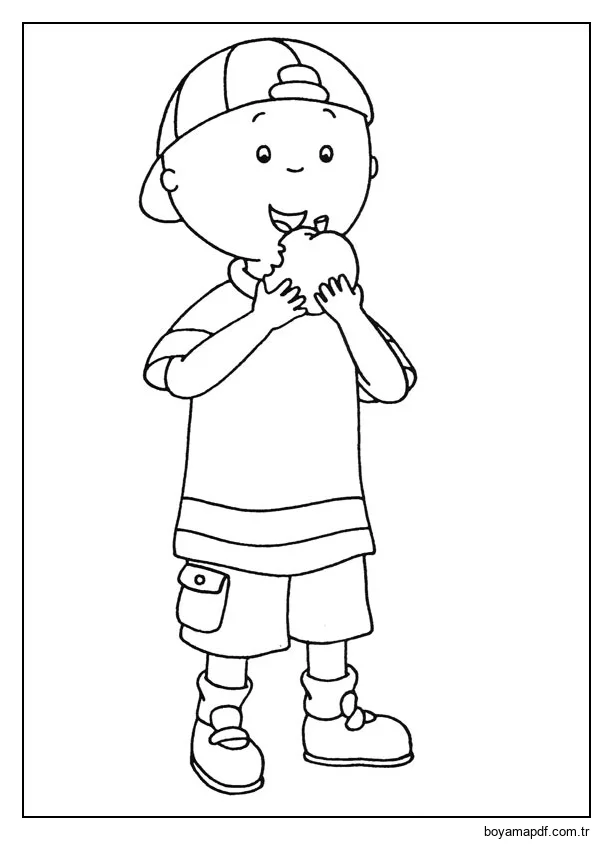 Kayu Elma Yemek Boyama Sayfası