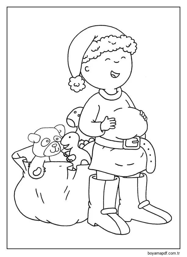 Kayu Noel Baba Boyama Sayfası