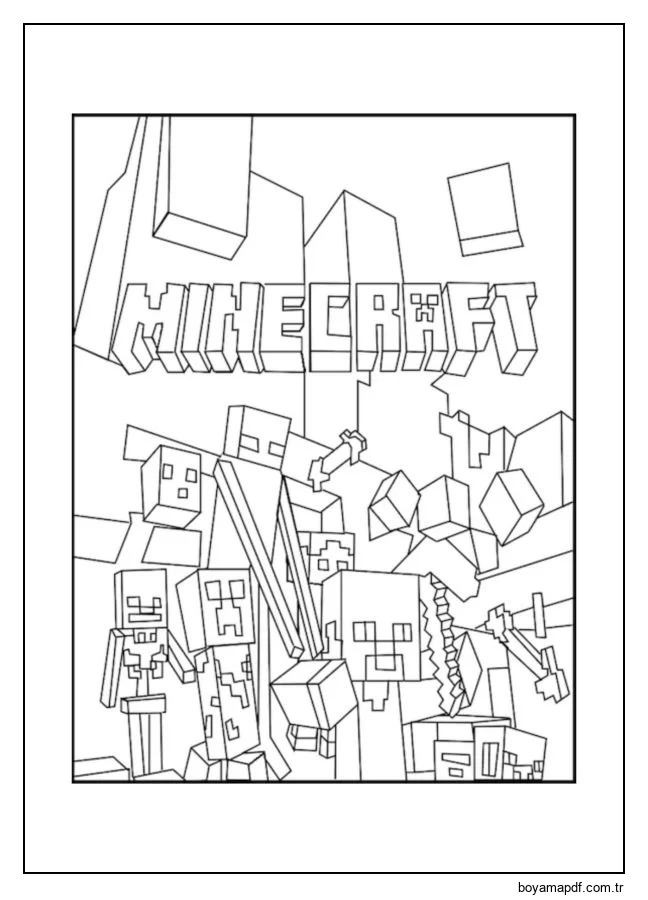 Kılıçlarla yok etmeyi sevdiğimiz zindan sakinleri Boyama Sayfası