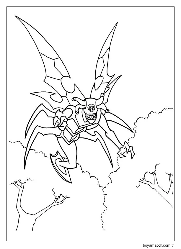 Kokuşmuş Lepidopteran Boyama Sayfası
