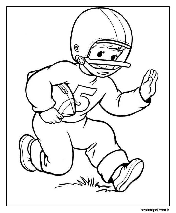 Küçük Futbolcu Boyama Sayfası