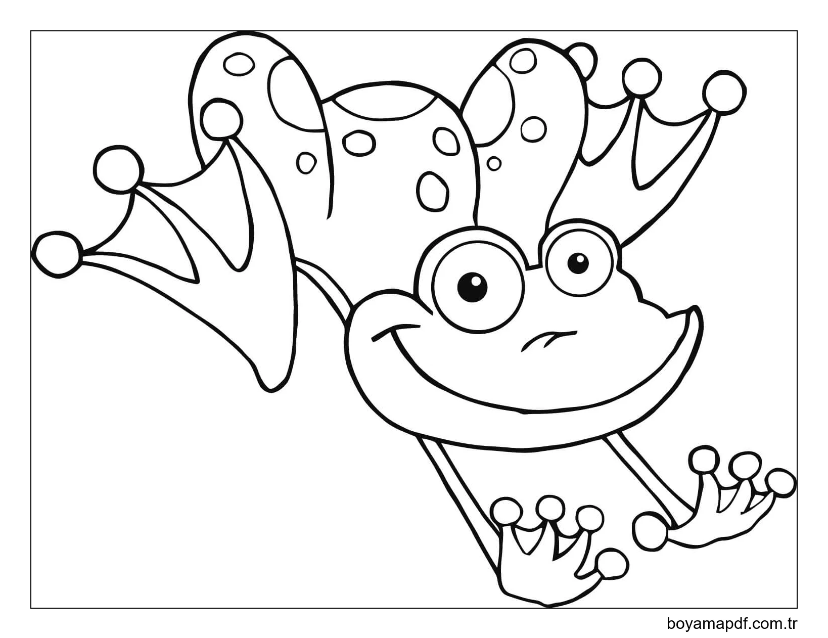 Kurbağa Kaymış Boyama Sayfası