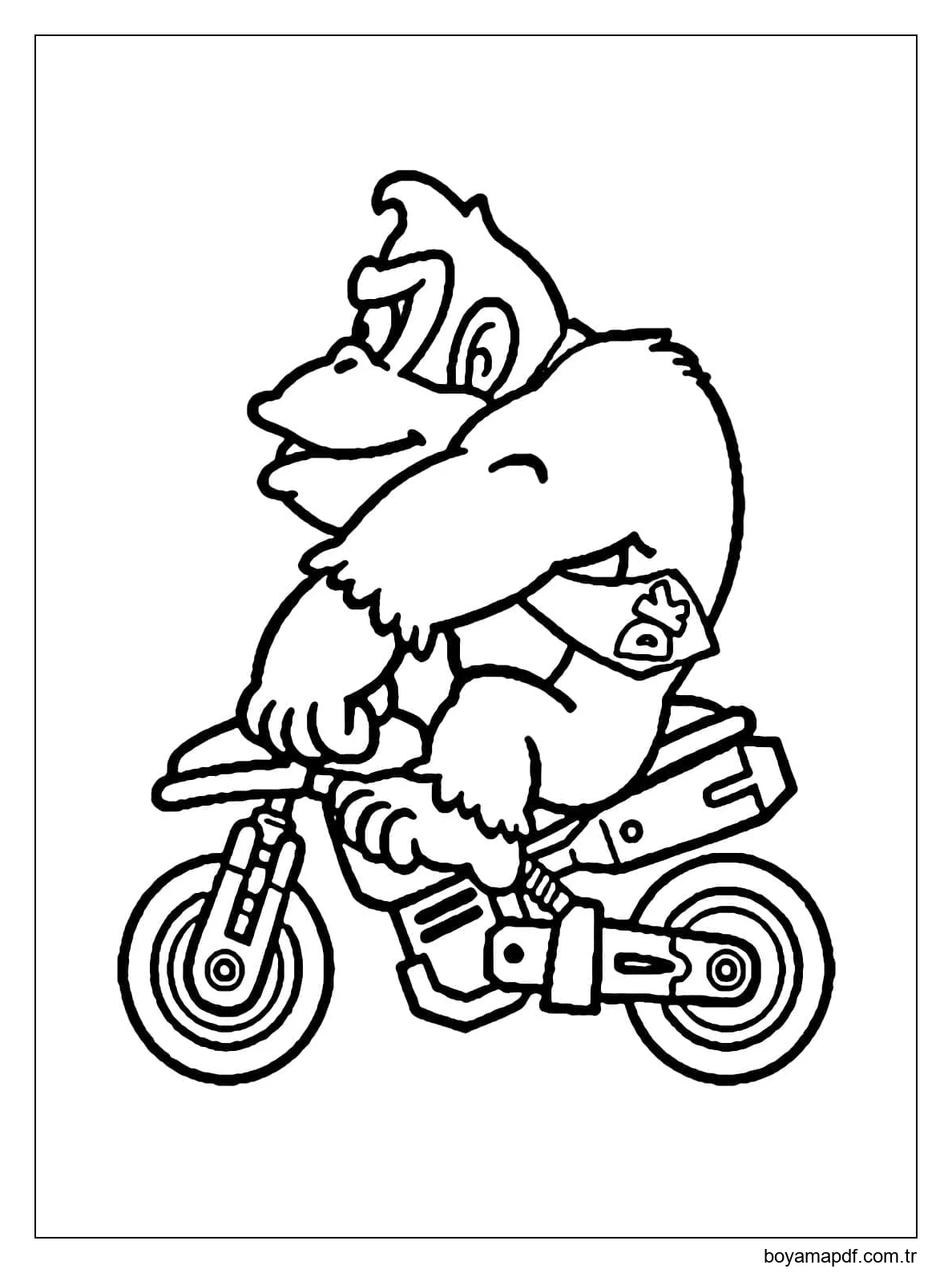 Mario Kart Eşek Şirketi Boyama Sayfası