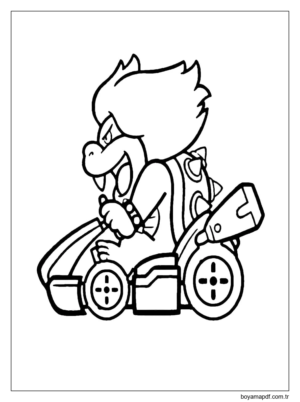 Mario Kart Için Boyama Sayfası