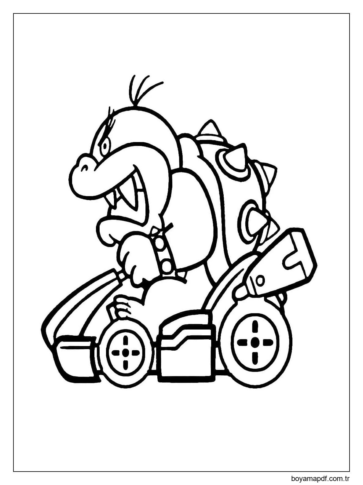 Mario Kart Morton Koopa Güzel Boyama Sayfası