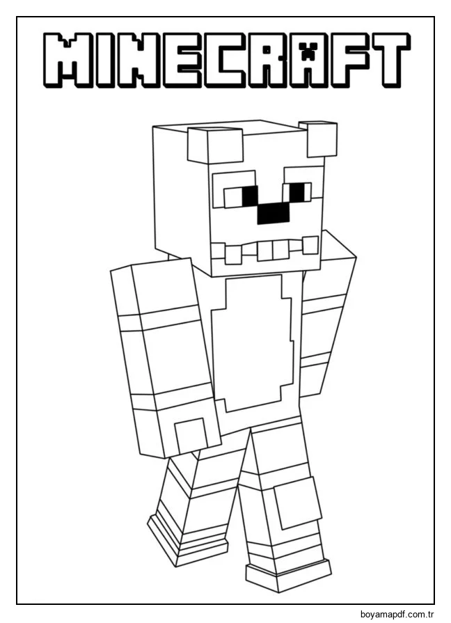 Minecraft boyama sayfası Boyama Sayfası