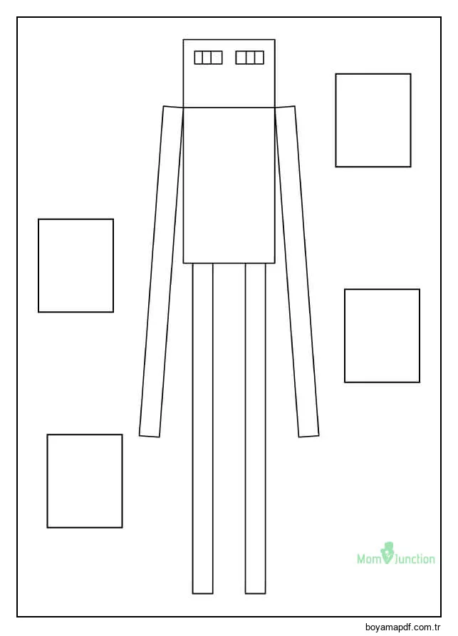 Minecraft Enderman Boyama Sayfası