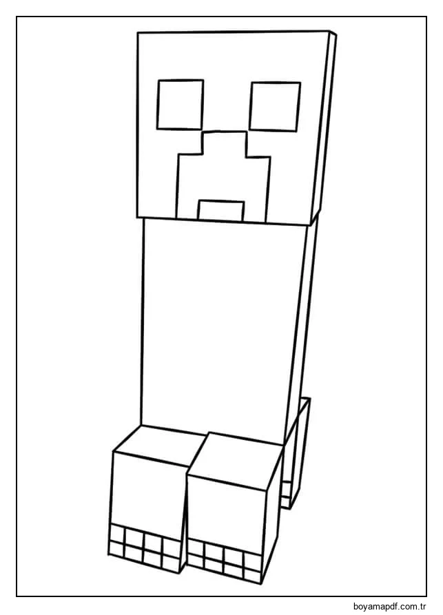 Minecraft Sarmaşık Boyama Sayfası