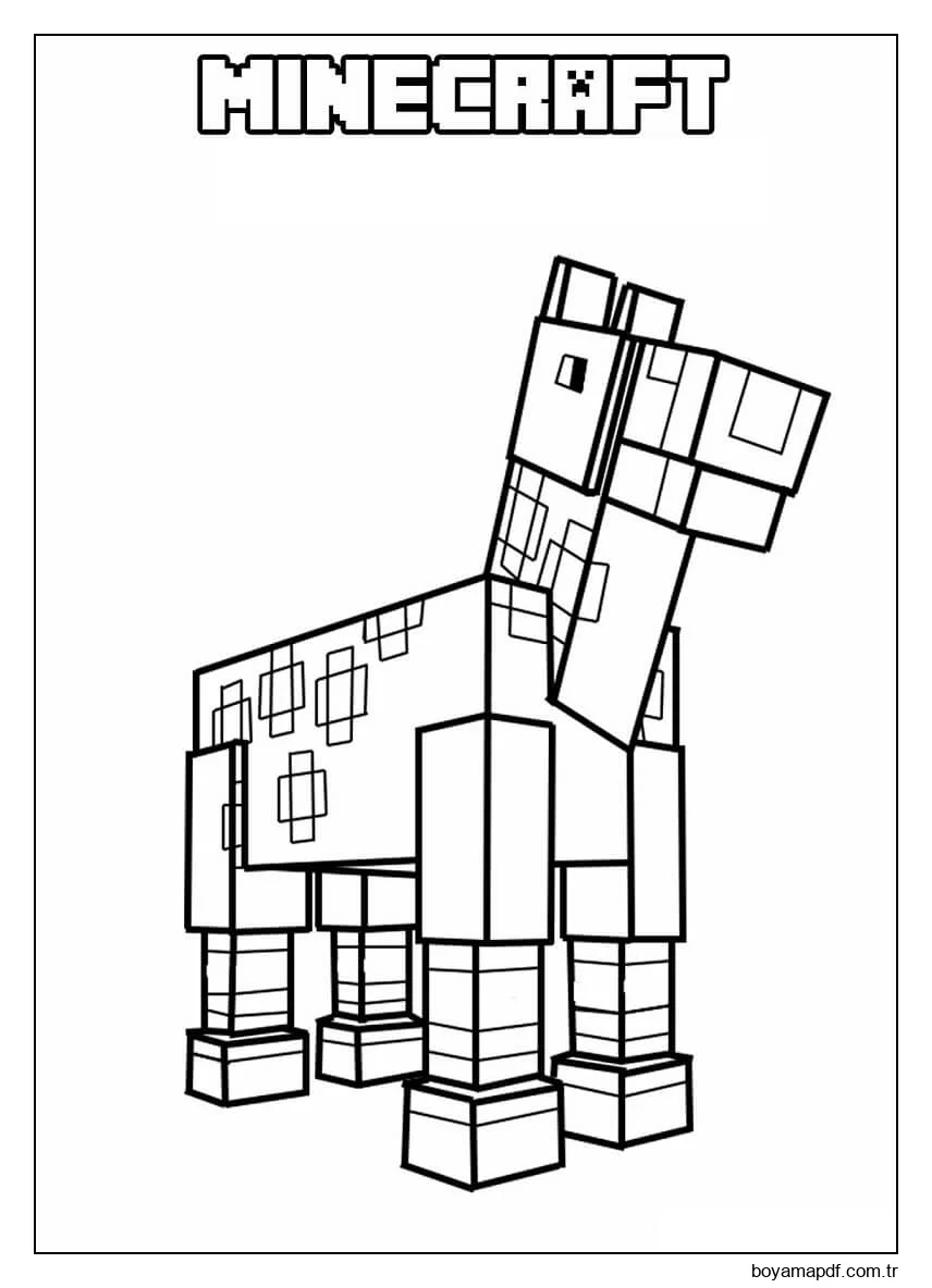 Minecraft'ta At Boyama Sayfası