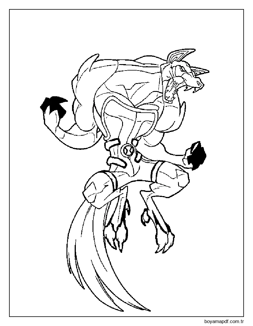 Müthiş Benwolf Boyama Sayfası