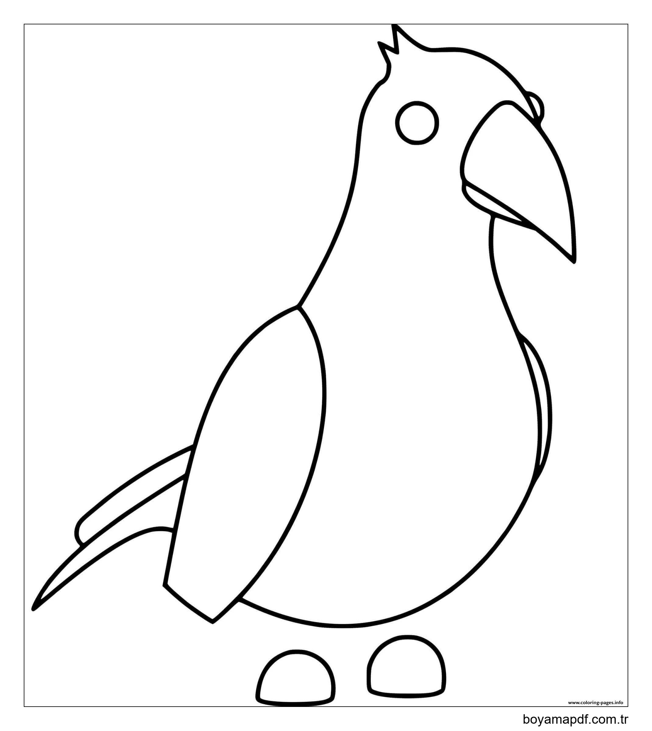 Roblox Beni Evlat edin Kuzgun Boyama Sayfası