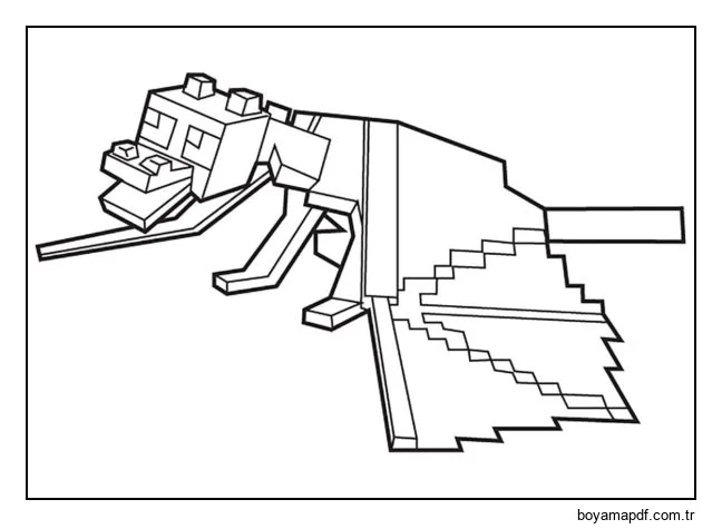 Sevimli ejderha Boyama Sayfası