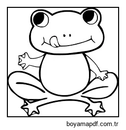 şişman Kurbağa Boyama Sayfası
