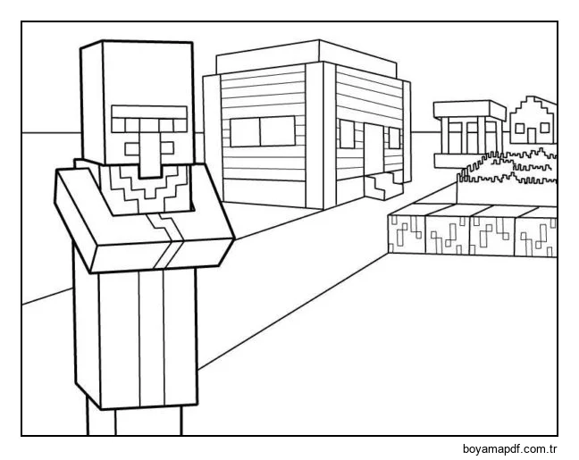 Siviller köyü ve sakinleri Boyama Sayfası