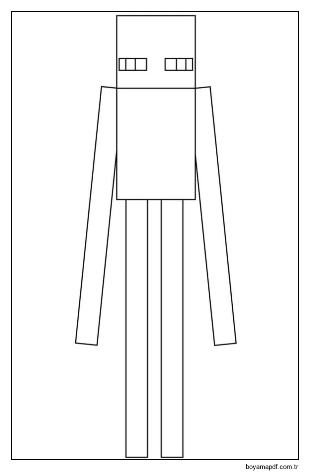 Slender Man'in basit bir resmi Boyama Sayfası