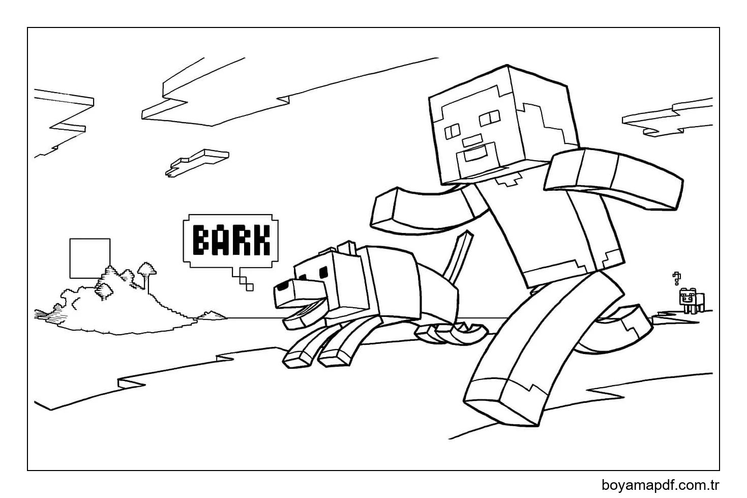 Steve Köpekle Koş Boyama Sayfası