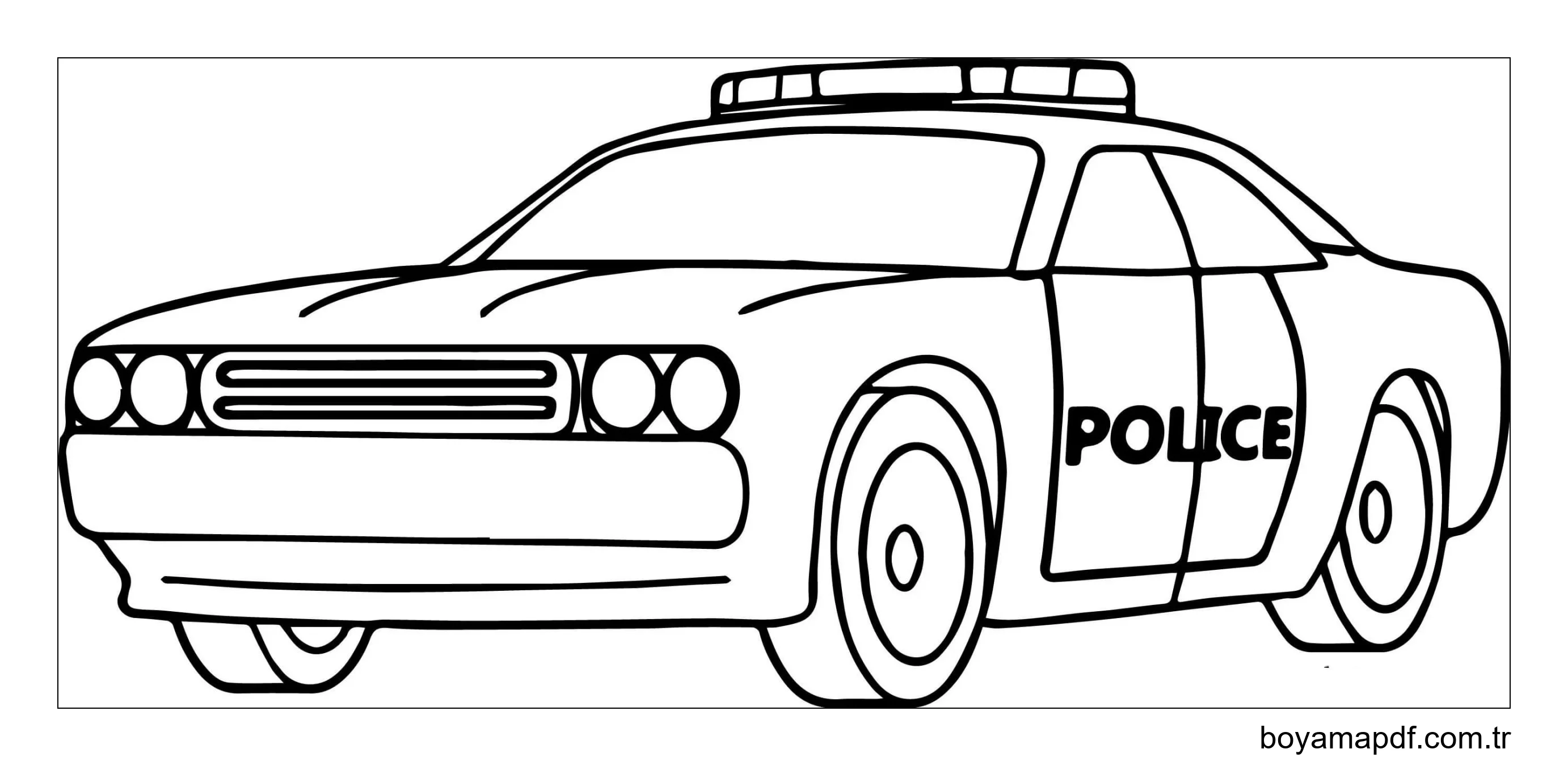 Suçlular kaçmayacak. Boyama Sayfası