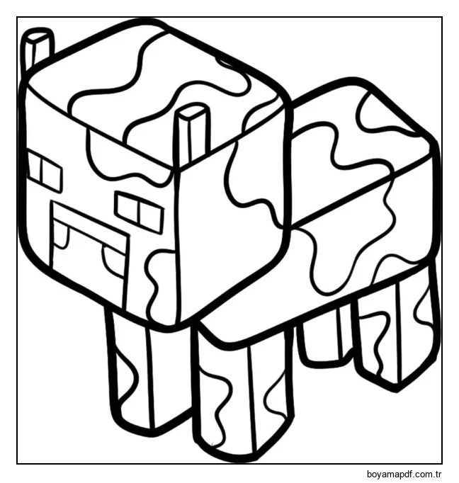 Süt veren inek Boyama Sayfası