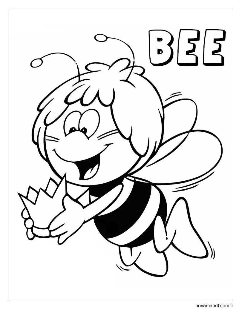 Taçlı Maya Boyama Sayfası