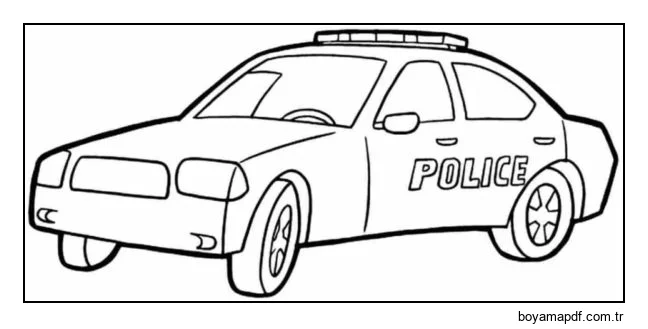 Trafik polisi Boyama Sayfası