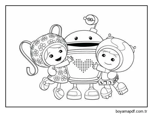 Umizoomi Takımı Çizgi Filmi Çocuklar İçin Boyama Sayfası