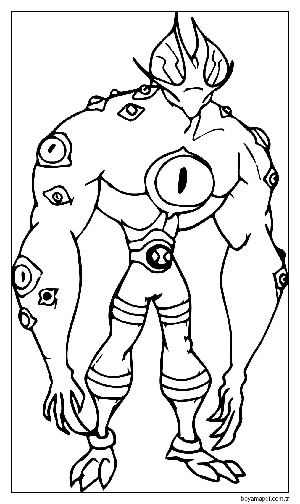 Ürpertici Gözlü Adam Boyama Sayfası