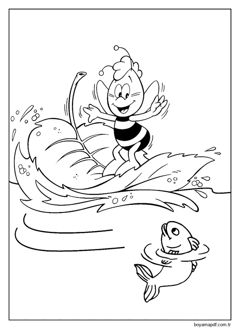 Willi Ve Balık Boyama Sayfası